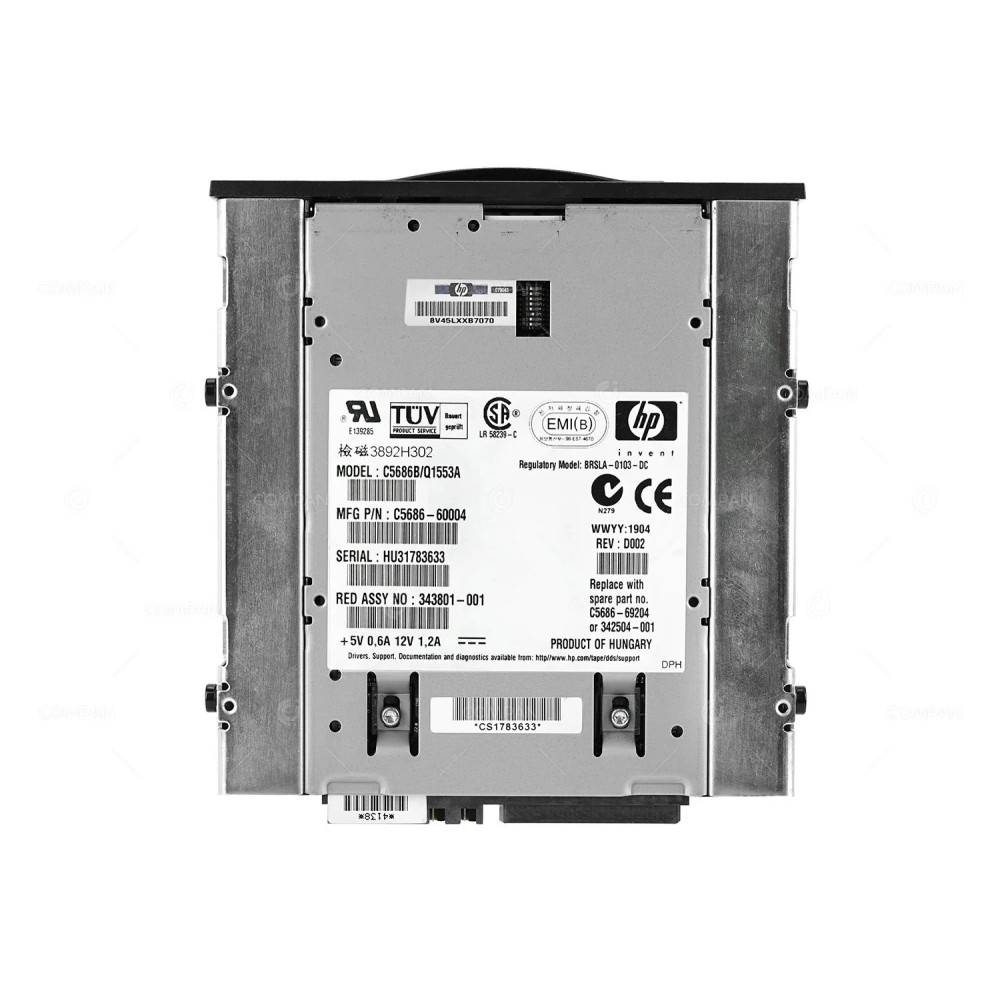 342504-001 HP DAT 40 STORAGE WORKS 20/40GB 4MM DDS4 SCSI LVD INTERNAL TAPE DRIVE C5686-69204, 343801-001, C5686-60004, C5686B/Q1553A, BRSLA-0103-DC