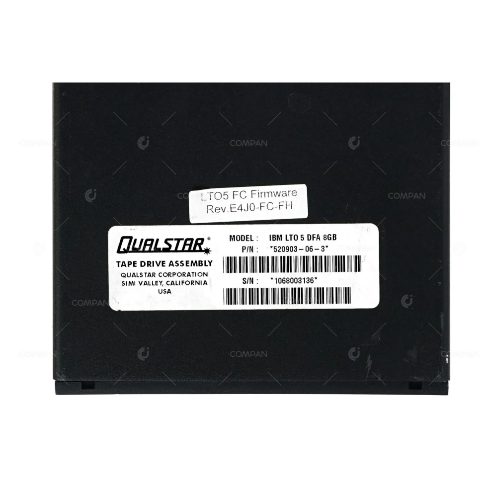 520903-06-3 QUALSTAR IBM LTO 5 DFA 8GB FC FOR XLS 520017-01-3, 637-0255-9