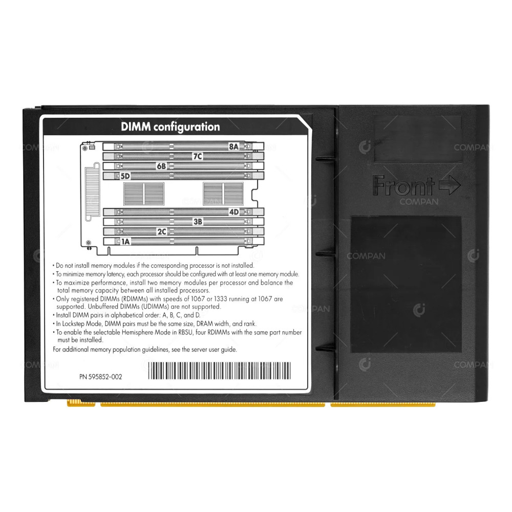 647058-001 / HP 8 SLOT MEMORY RISER BOARD FOR DL580 G7 DL980 G7 ( E7 )