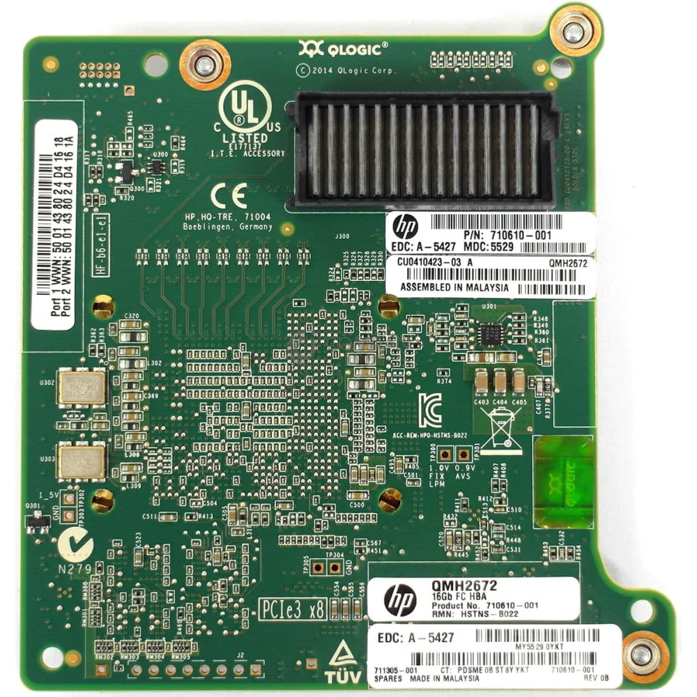 711305-001 / HP QMH2672 16GB FC HBA GEN8 MEZANINE CARD FOR HP PROLIANT BL460C G9
