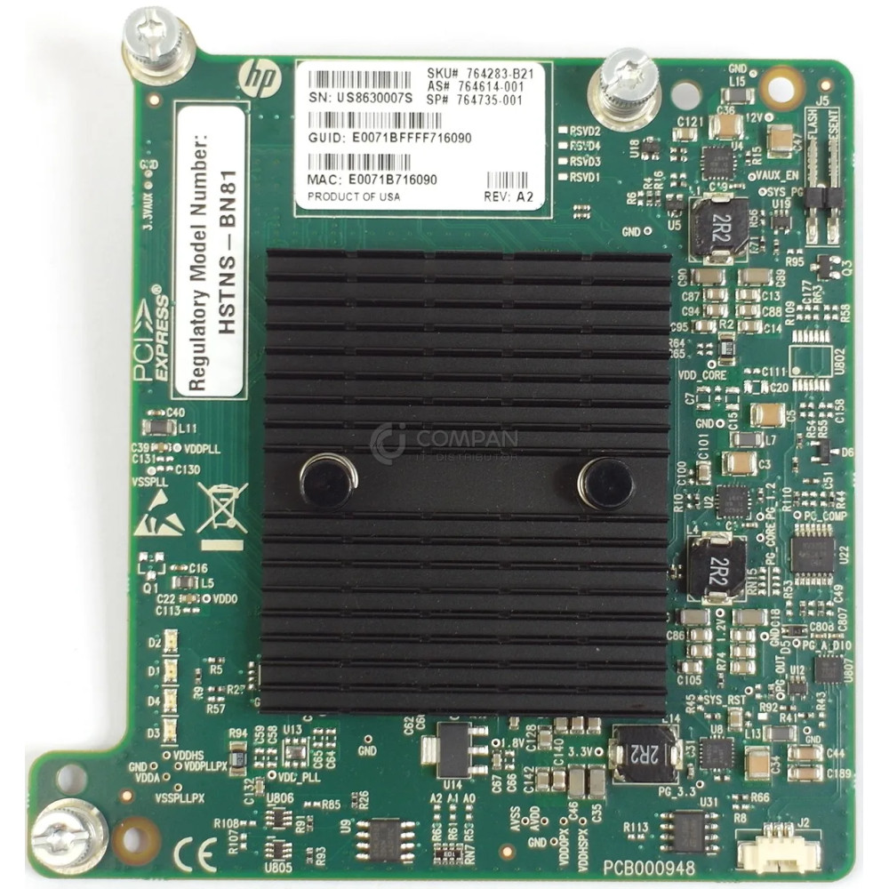 764735-001 HPE INFINIBAND FDR ETHERNET 10GB 40GB DUAL PORT 544 M ADAPTER