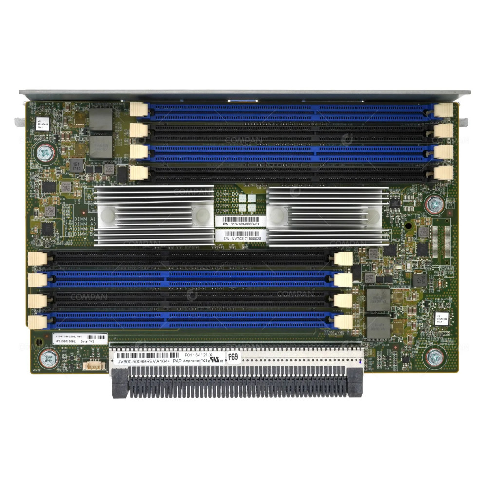 313-168-000D EMC 8 SLOT DDR3 MEMORY RISER BOARD FOR DATADOMAIN 9800 100-555-045-01, JV600-50099
