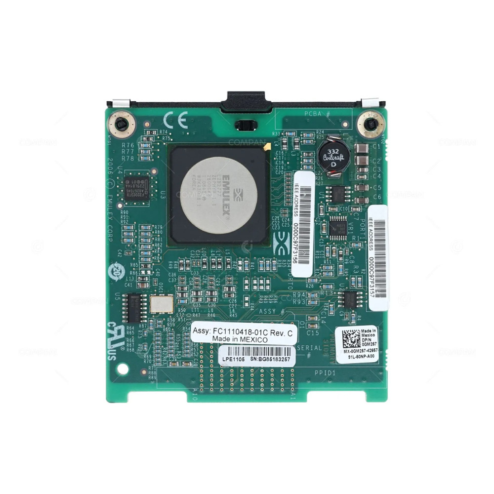 GM267 DELL EMULEX LPE1105 DUAL PORT 4GB FC MEZZANINE CARD