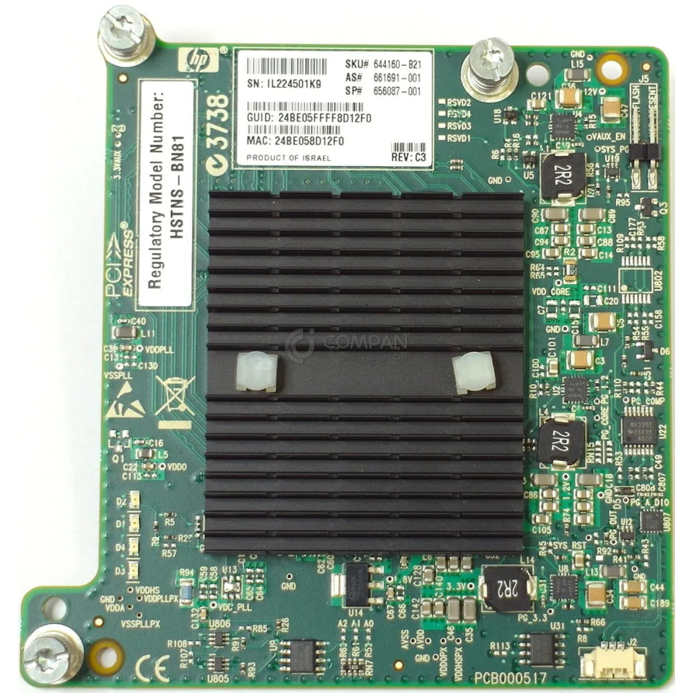 656087-001 / HP IB QDR 10GBE INFINIBAND MEZZANINE CARD / 661691-001,644160-B21