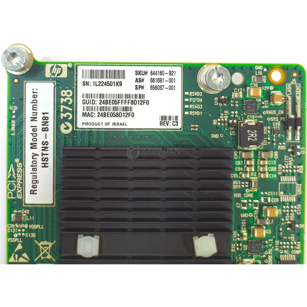 656087-001 / HP IB QDR 10GBE INFINIBAND MEZZANINE CARD / 661691-001,644160-B21