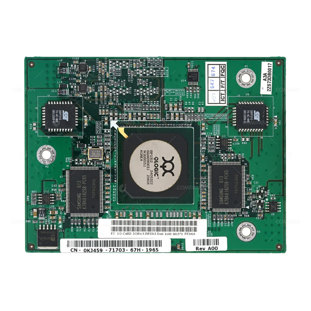 KJ459 DELL 2GB  DUAL PORT FIBRE CHANNEL MEZZANINE CARD 0KJ459