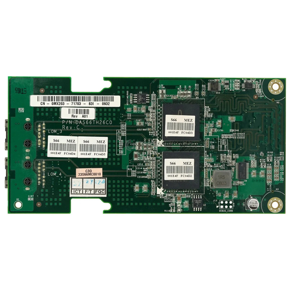 MX203 DELL DUAL PORT 1GB NIC MEZZANINE RISER BOARD FOR POWEREDGE R805 R905