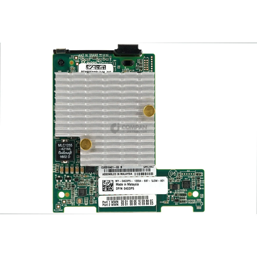 4GDP5 DELL QLOGIC QME2662 16GB DUAL PORT FC BLADE MEZZANINE FOR DELL POWEREDGE 04GDP5