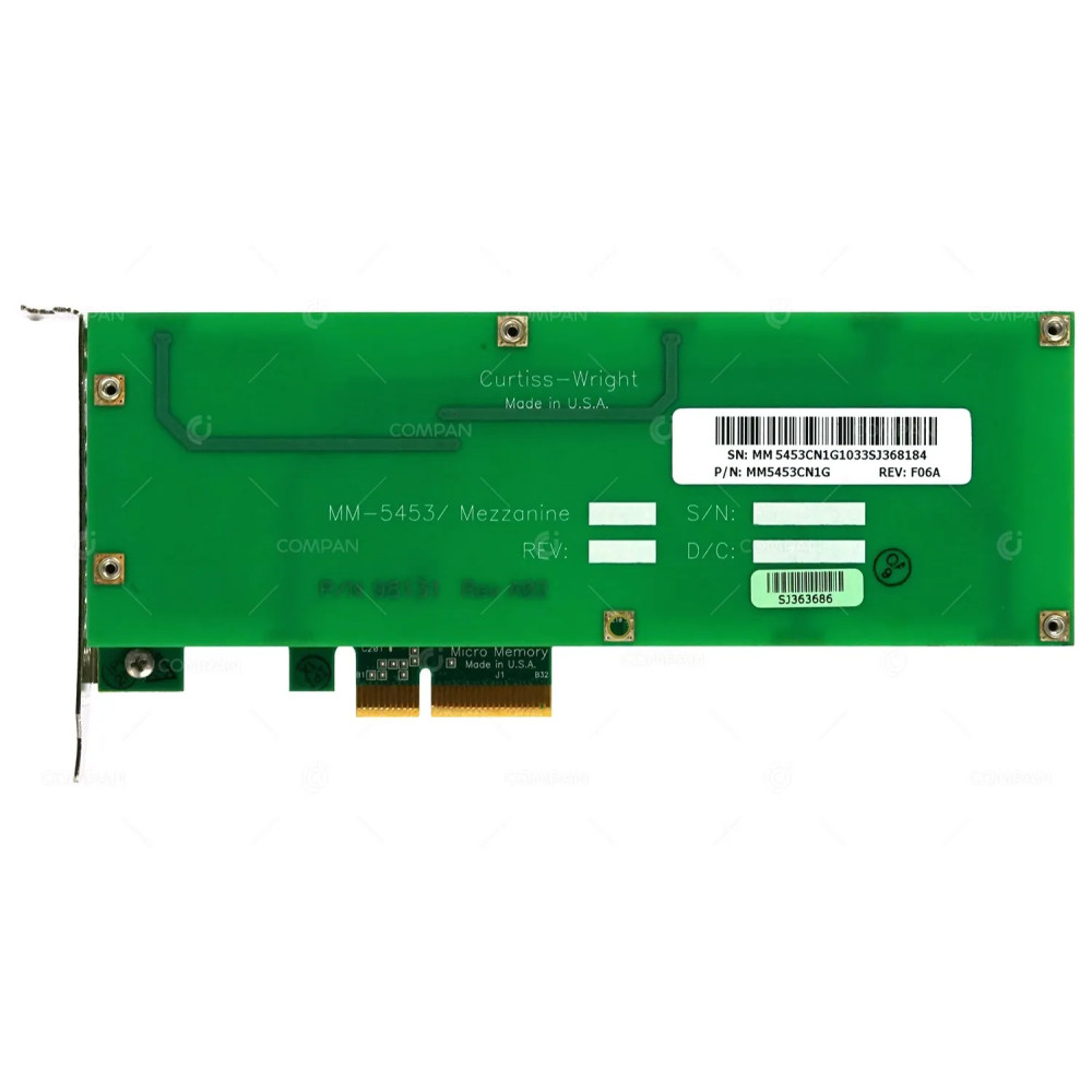 MM5453CN1G LP CURTISS-WRIGHT MICRO MEMORY 1GB NVRAM PCI-E X4 MEZZANINE CARD WITH BATTERY LOW PROFILE