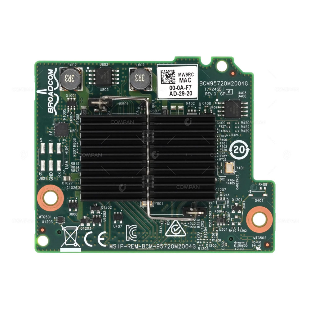 MW9RC DELL 5720 QUAD PORT 1GB NETWORK DOUGHTER CARD 0MW9RC