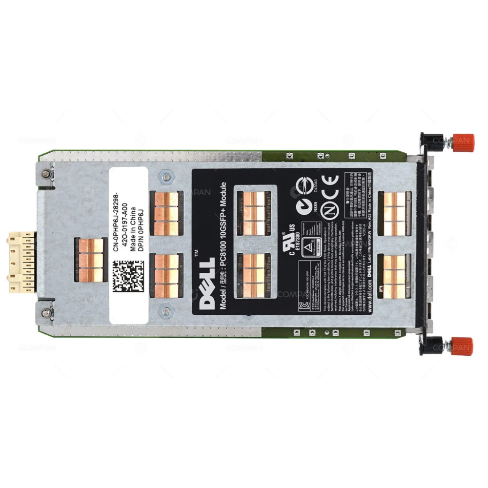 PHP6J DELL QUAD PORT 4X 10GB SFP+ PC8100 MODULE FOR M1000E 0PHP6J, PC8100, WVGKW