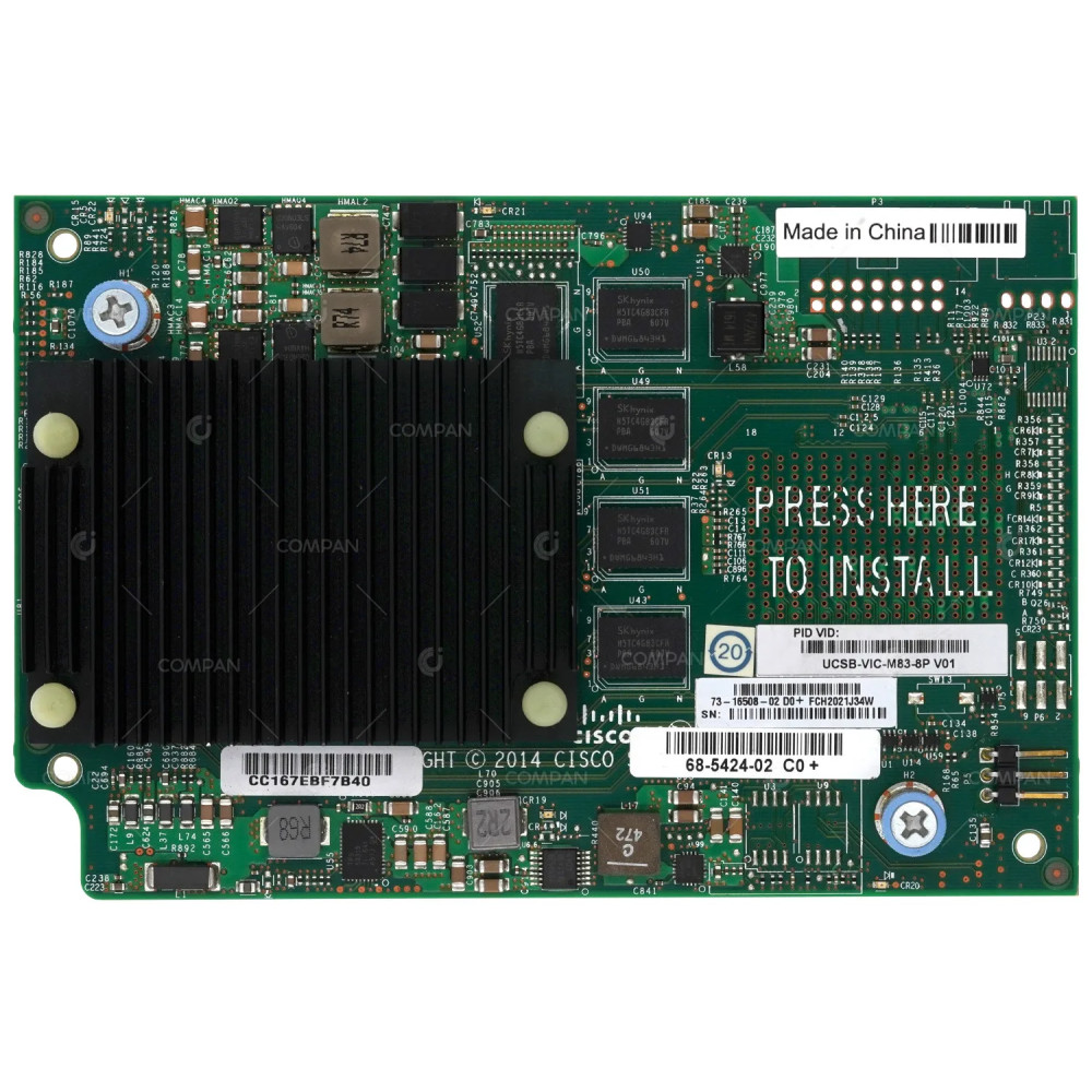 UCSB-VIC-M83-8P CISCO DUAL PORT 40GB FCOE VIC 1380 MODULAR LOM FOR EX M4 73-16508-02, 68-5424-02