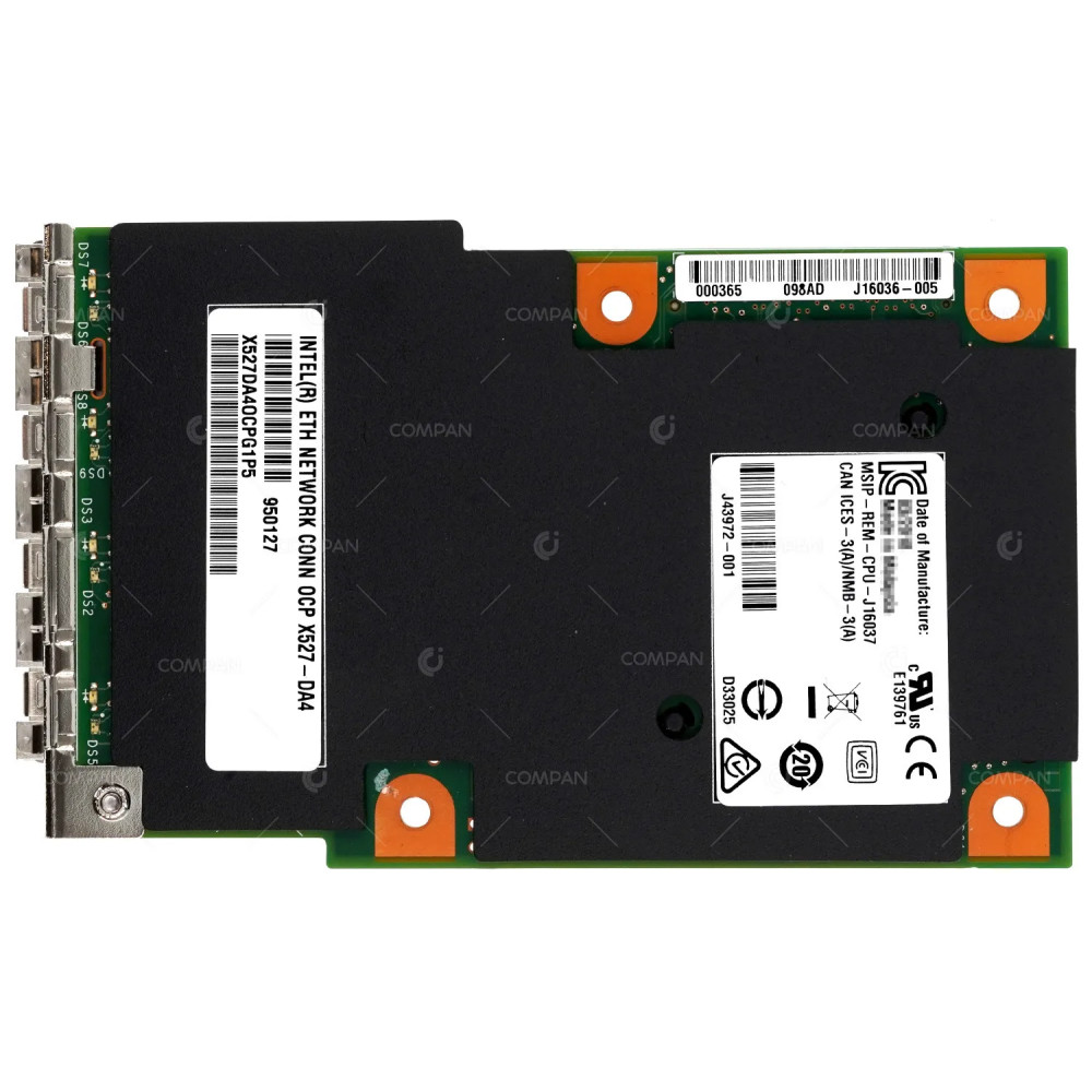 X527-DA4 INTEL X527-DA4 QUAD PORT 10GB QSFP+ OCP ETHERNET NETWORK CONNECTION MEZZANINE CARD J43972-001, X527DA4OCPG1P5, J6036-005, MSIP-REM-CPU-J16037
