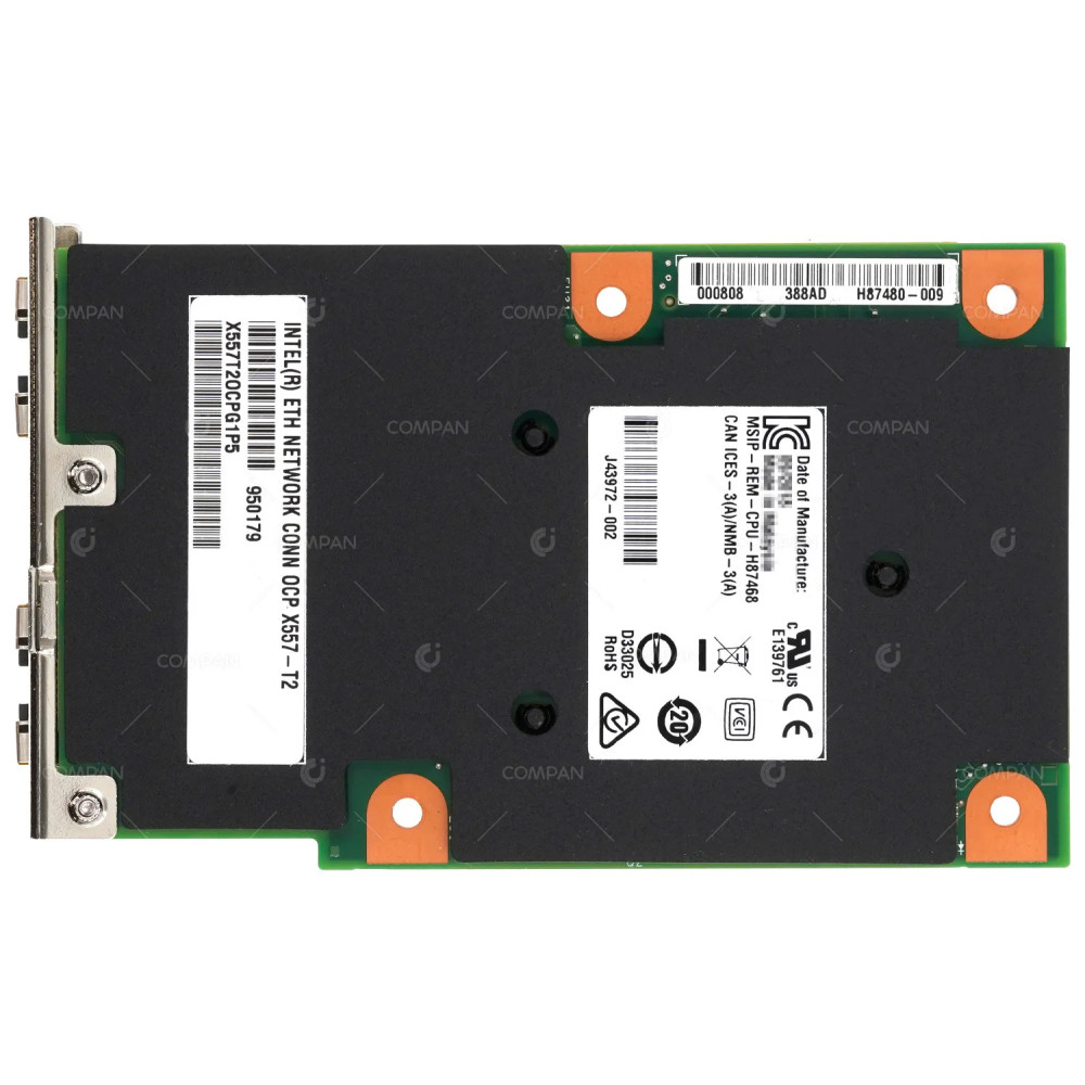 X557-T2 INTEL X557-T2 DUAL PORT 10GB RJ45 NETWORK CONNECTION MEZZANINE CARD