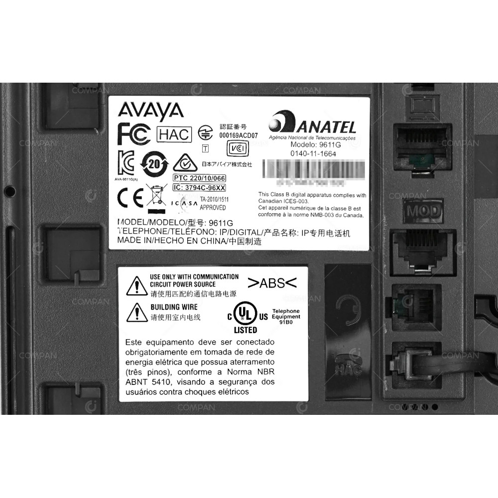 AVAYA 9611G VoIP 8-line Office Desk Phone with Color Display