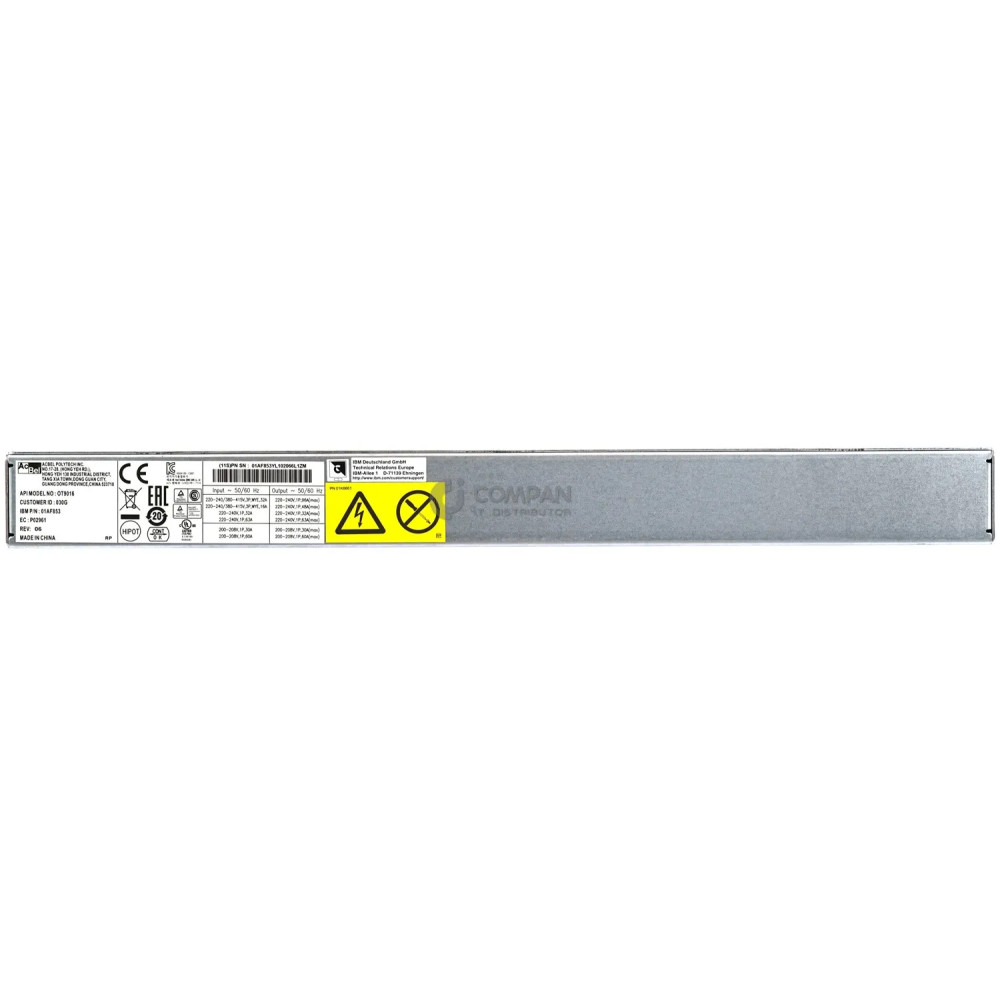 01AF853 IBM PDU INPUT 1 PHASE 12X C13 PDU WITH SIDE MOUNT