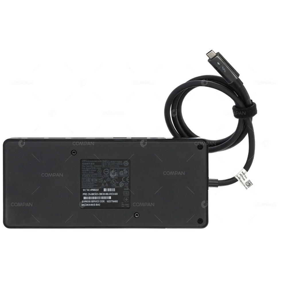 MC62X DELL WD19TB USB-C HDMI THUNDERBOLT3 180W DOCKING STATION FOR LATITUDE 5280, 5285, 5389, 5480, 5580, 7280, 7285, 7380, 7389, 7480, XPS 13 (9360), XPS 13 (9365)  0MC62X, WD19TB, K20A001, K20A