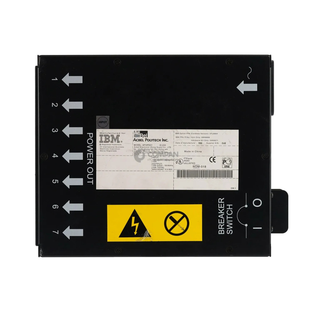 09N9668 IBM 100-240V 15A POWER DISTRIBUTION UNIT 37L6864