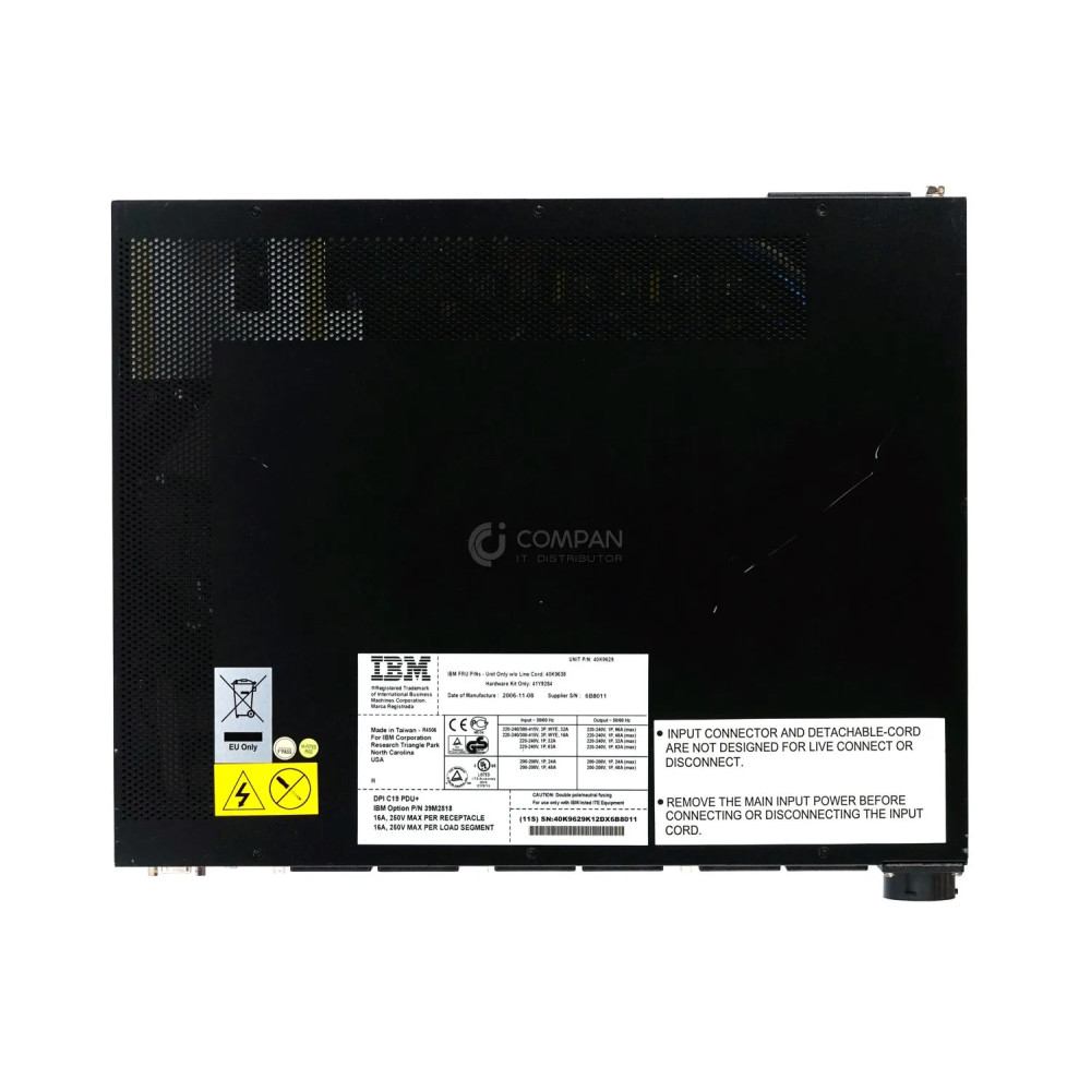40K9638 IBM DPI INPUT 1PHASE 6X C19 3X C13 PDU 39M2818, 40K9629
