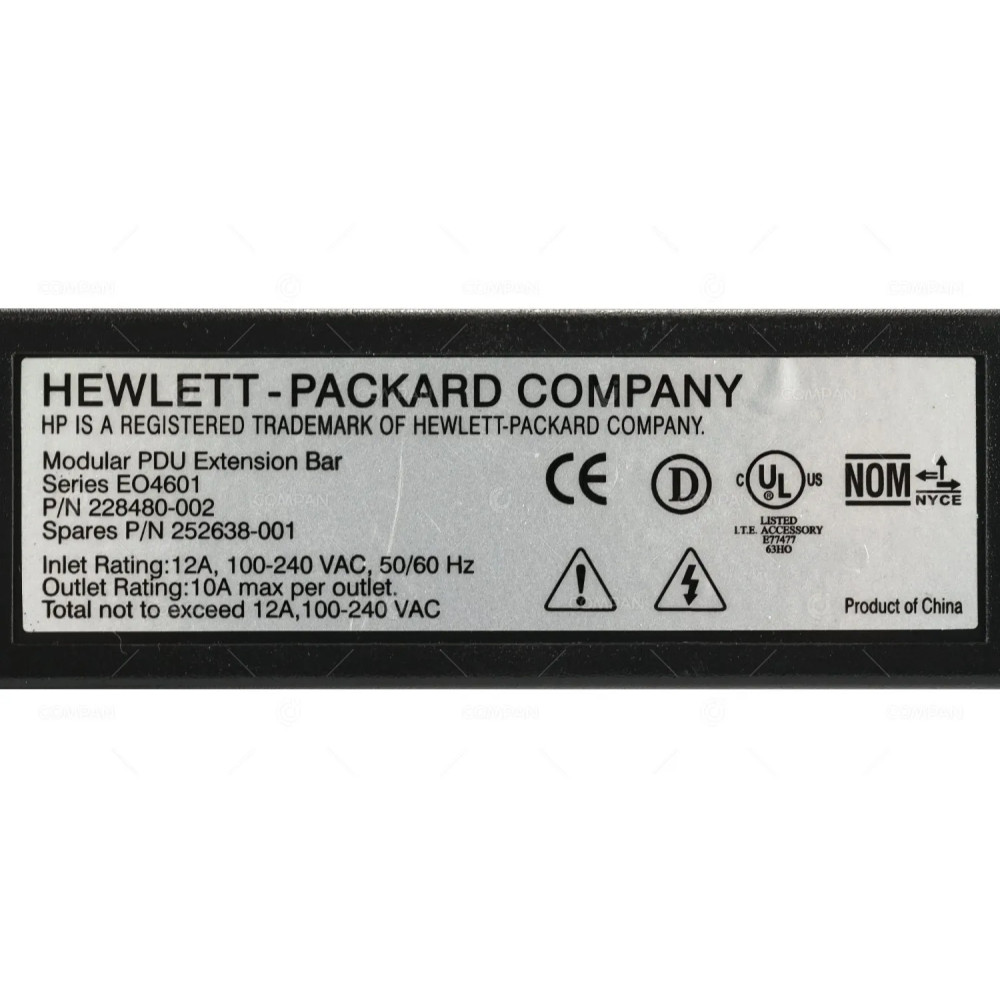252638-001 HP 8X C13 MODULAR PDU EXTENSION BAR 228480-002