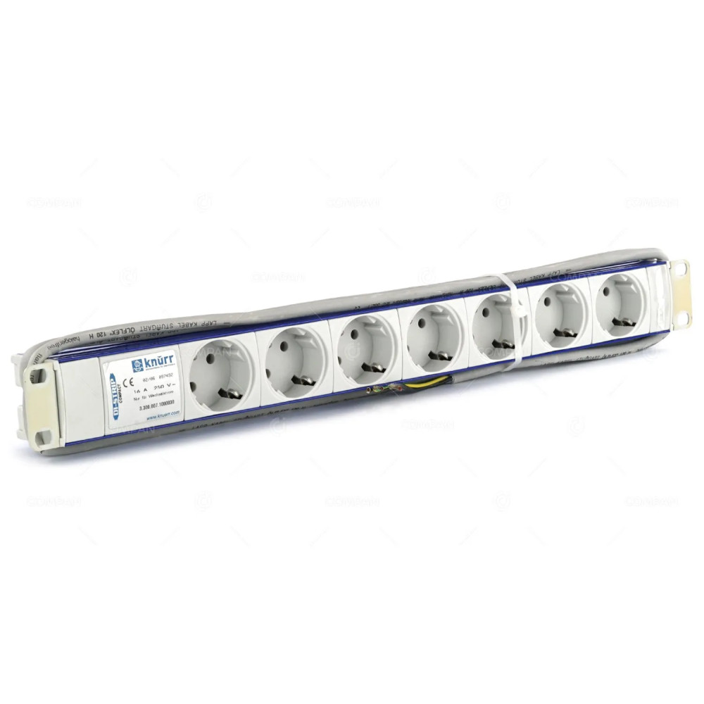 3.300.007.1000030 KNURR AG DI-STRIP 250V 16A RACK PDU 7X CEE 7/3 WITHOUT PLUG