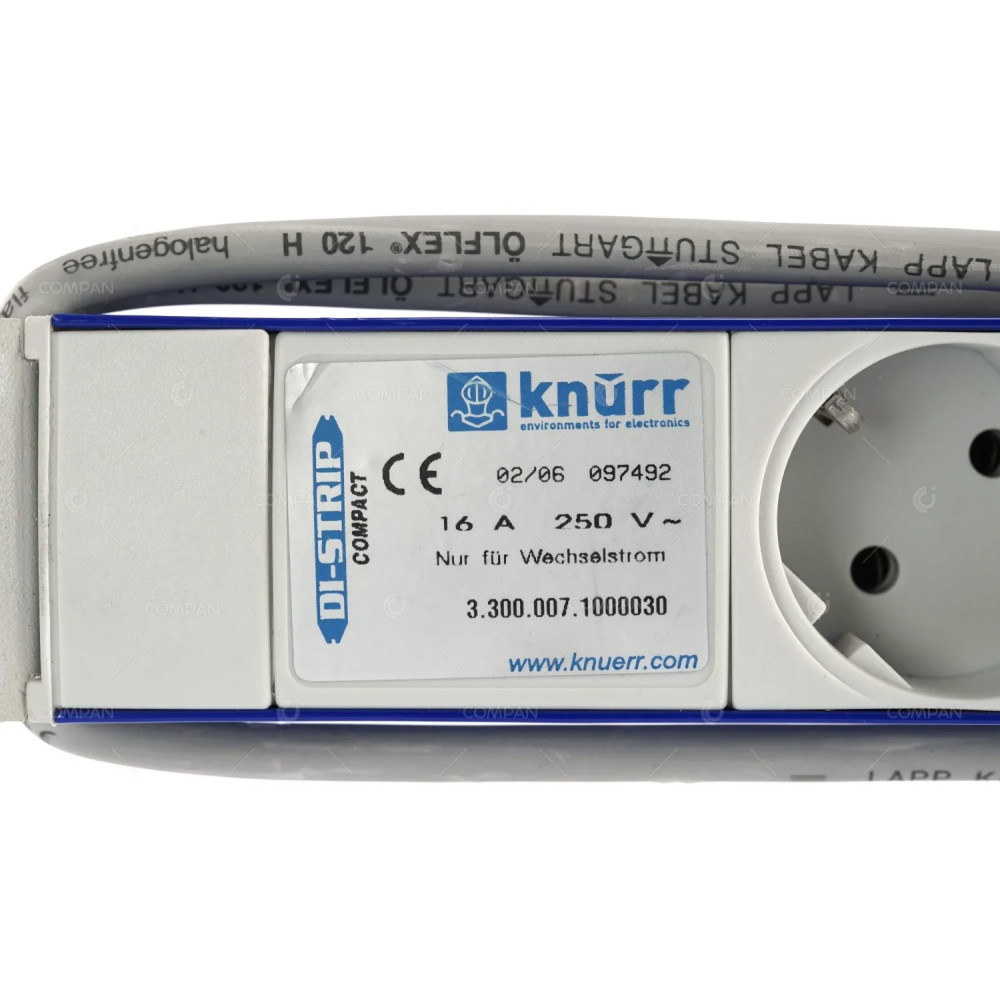 3.300.007.1000030 / KNURR AG DI-STRIP 250V 16A RACK PDU 7X CEE 7/3 WITHOUT PLUG