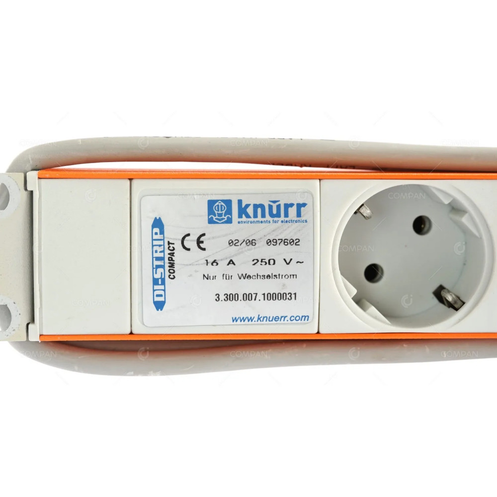 3.300.007.1000031 / KNURR AG DI-STRIP 250V 16A RACK PDU 7X CEE 7/3 WITHOUT PLUG
