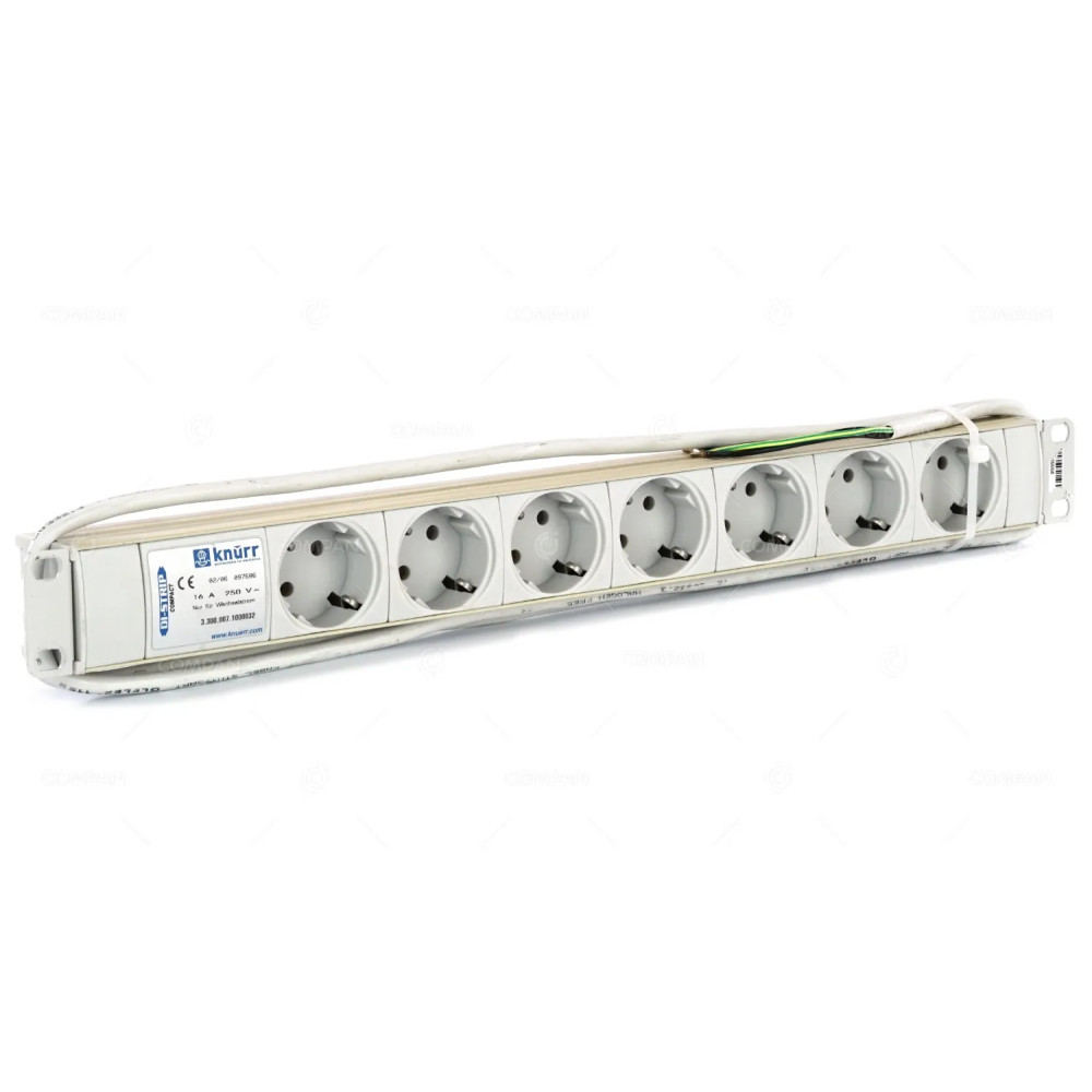 3.300.007.1000032 KNURR AG DI-STRIP 250V 16A RACK PDU 7X CEE 7/3 WITHOUT PLUG