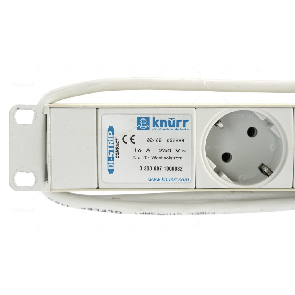 3.300.007.1000032 KNURR AG DI-STRIP 250V 16A RACK PDU 7X CEE 7/3 WITHOUT PLUG