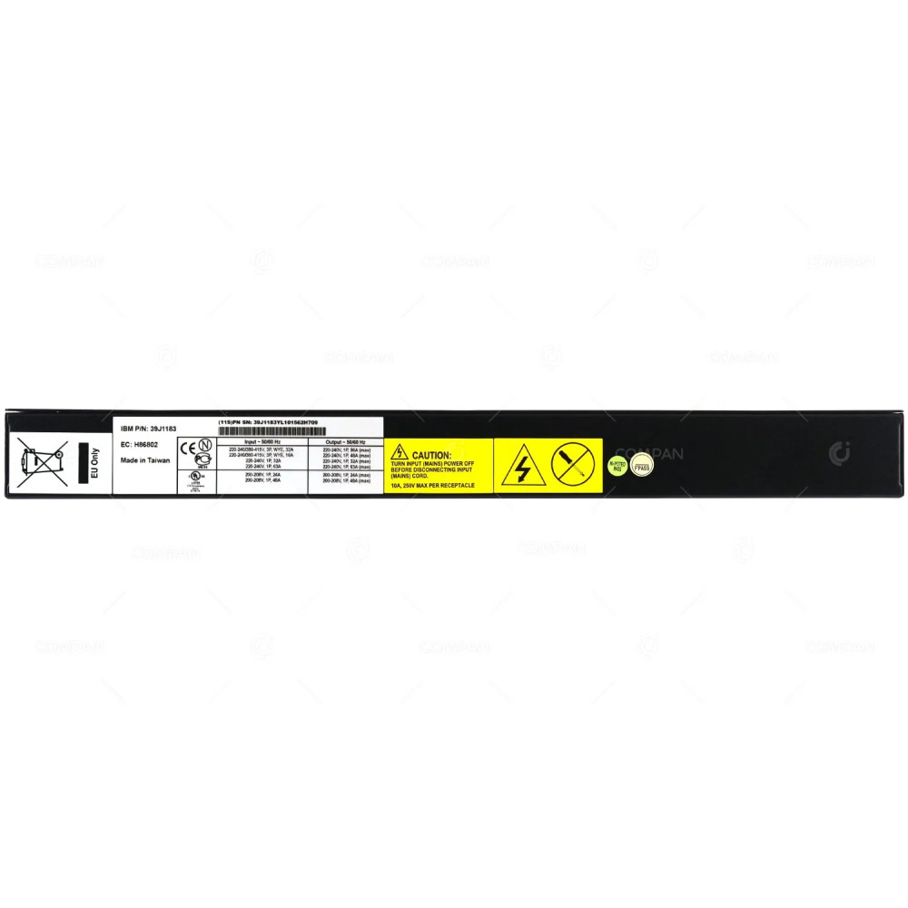 39J1183 IBM 39J1183 PDU 12X C13 200-240 V/AC POWER DISTRIBUTION UNIT H86802, 39Y8925