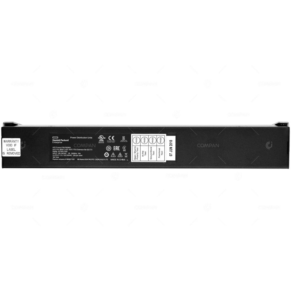 868621-001 HPE PDU EXTENSION BAR 8XC13 WITH C20 PLUG P9Q66A, 866817-036