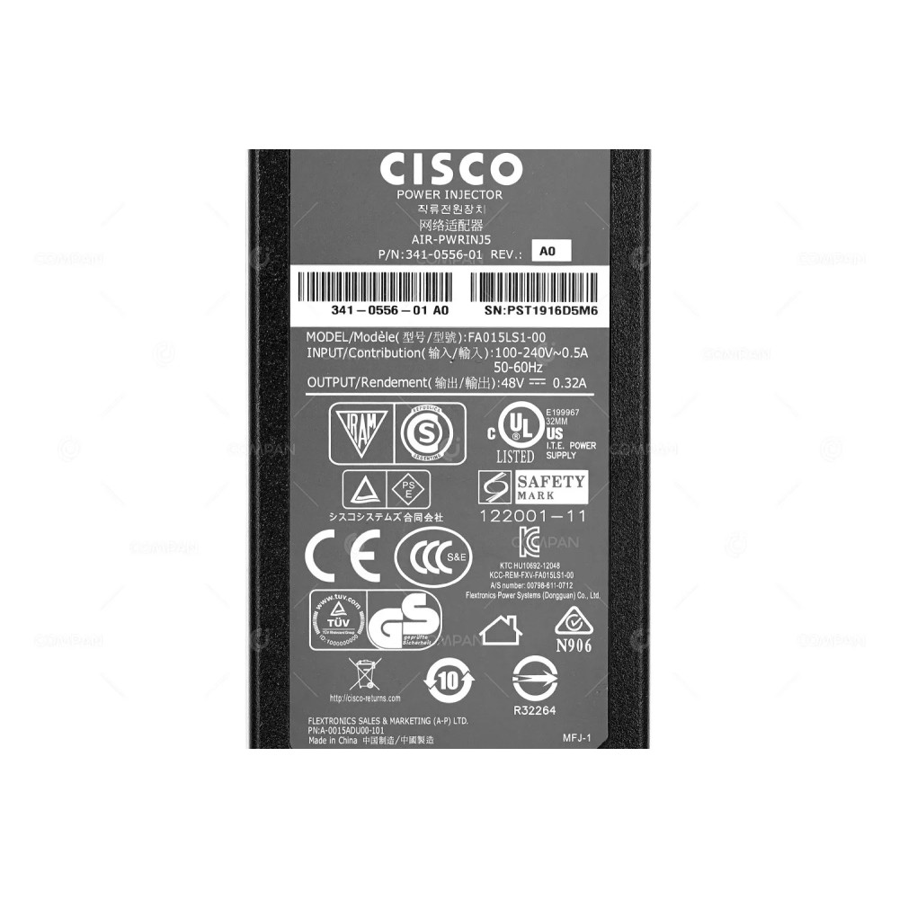 341-0556-01 A0  CISCO 341-0556-01 - CISCO POWER INJECTOR (802.3AF) FOR AP 1600, 2600