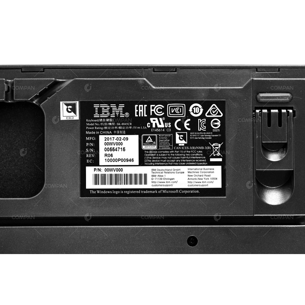 00WV000  IBM QWERTY KEYBOARD FOR KVM CONSOLE 1723-8BX