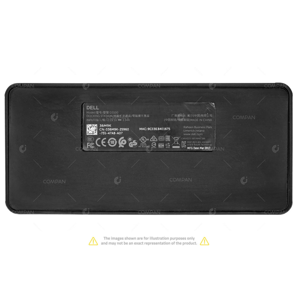 36M9K  DELL USB 3.0 19.5V 3.34A DOCKING STATION