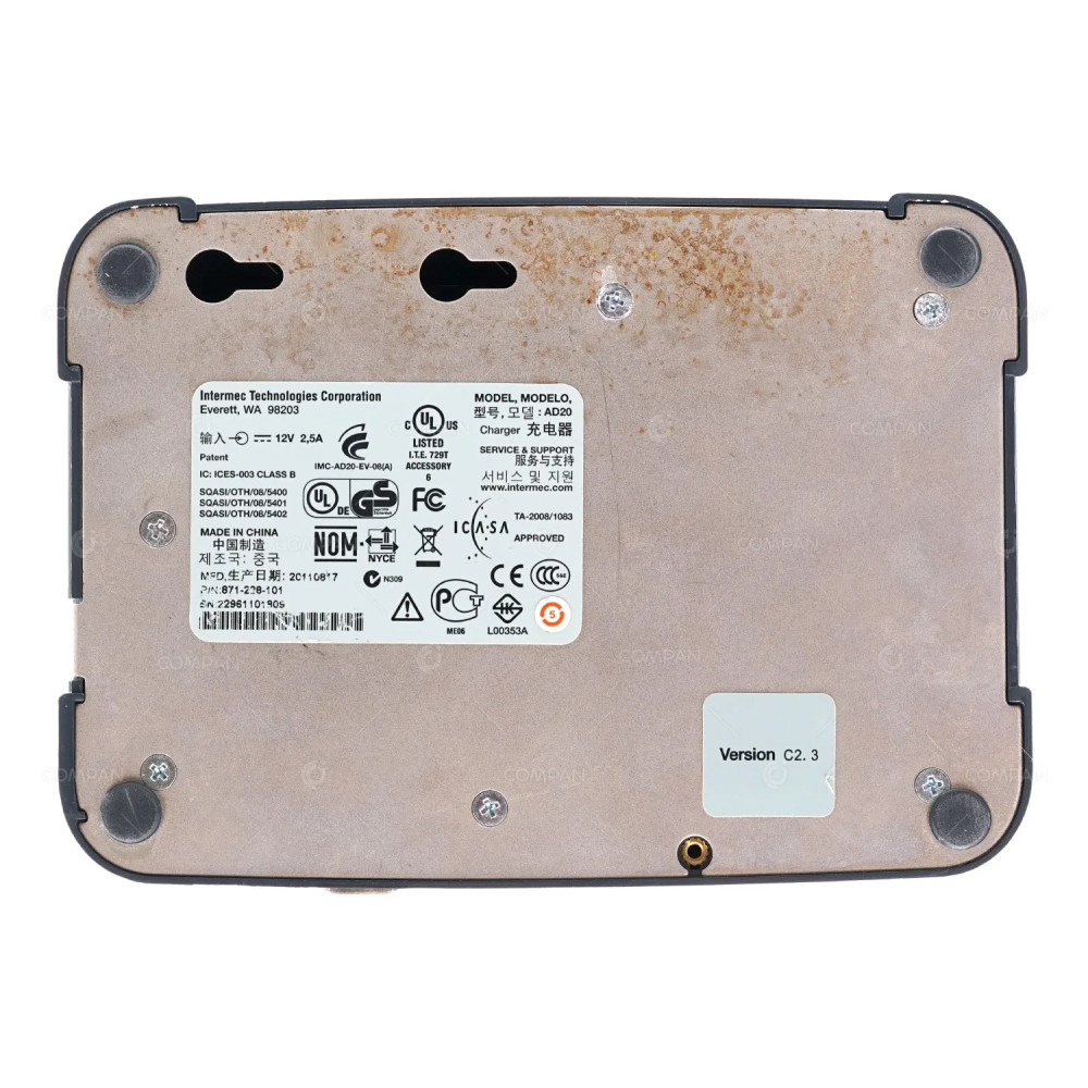 871-228-101  INTERMEC DOCKING STATION FOR HANDHELD SCANNER CK3A1 AND SECONDARY BATTERY WITH POWER SUPPLY