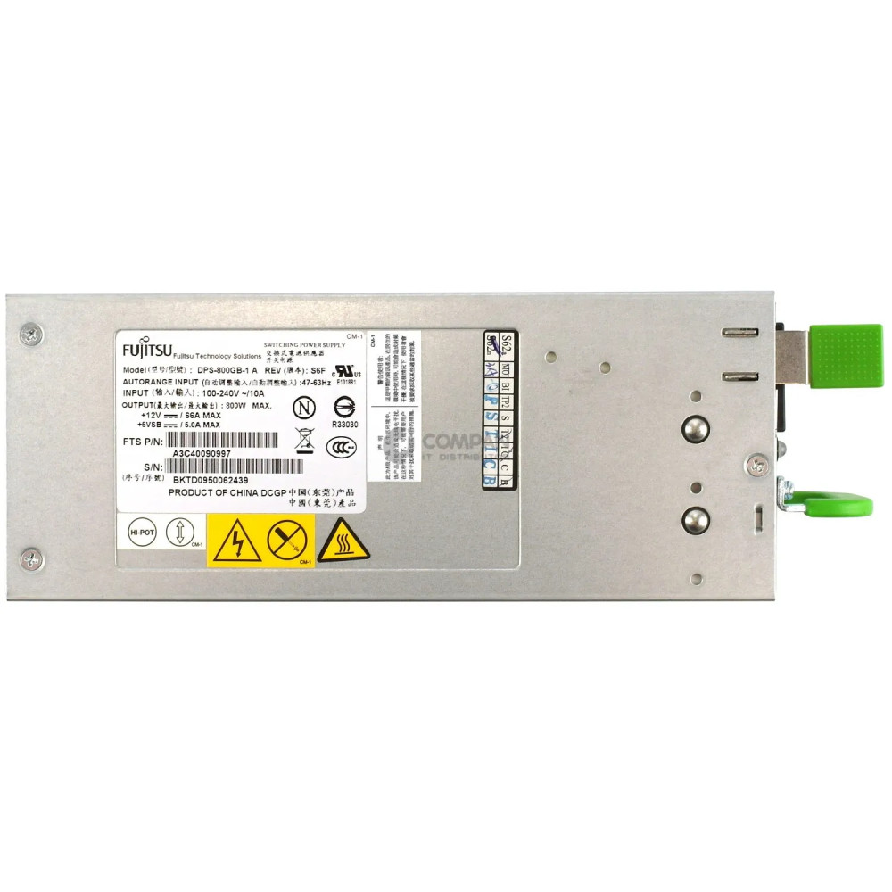 A3C40090997 / FUJITSU 800W POWER SUPPLY FOR FUJITSU PRIMERGY RX300 S5