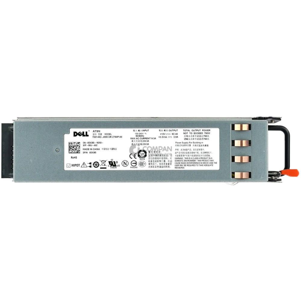 DX385 DELL 750W POWER SUPPLY FOR DELL POWEREDGE 2950