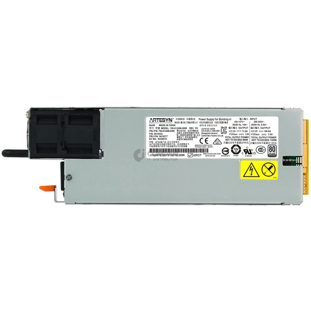 94Y8277 LENOVO 1300W 80+ PLATINUM POWER SUPPLY FOR LENOVO NEXTSCALE N1200