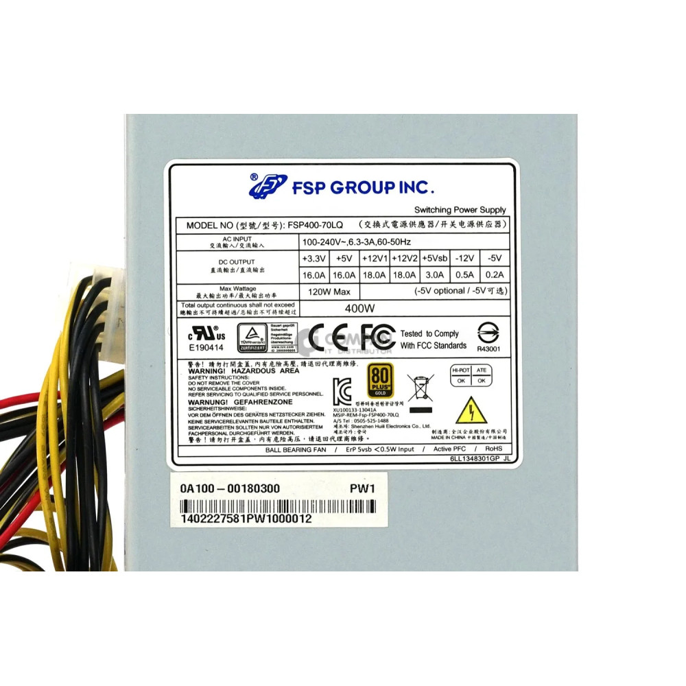 FSP400-70LQ FSP GROUP 400W 80 PLUS GOLD POWER SUPPLY FOR ASUS RS300-E8-PS4