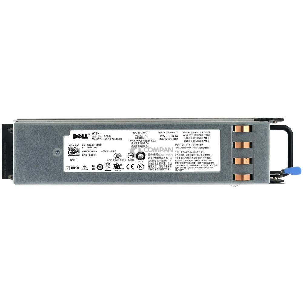 X264D DELL 750W POWER SUPPLY FOR PRECISION R5400 PE2950