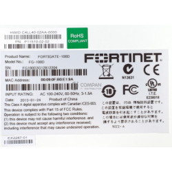 FORTINET FORTIgate 100D 16-PORT ETHERNET + 2-PORT SFP