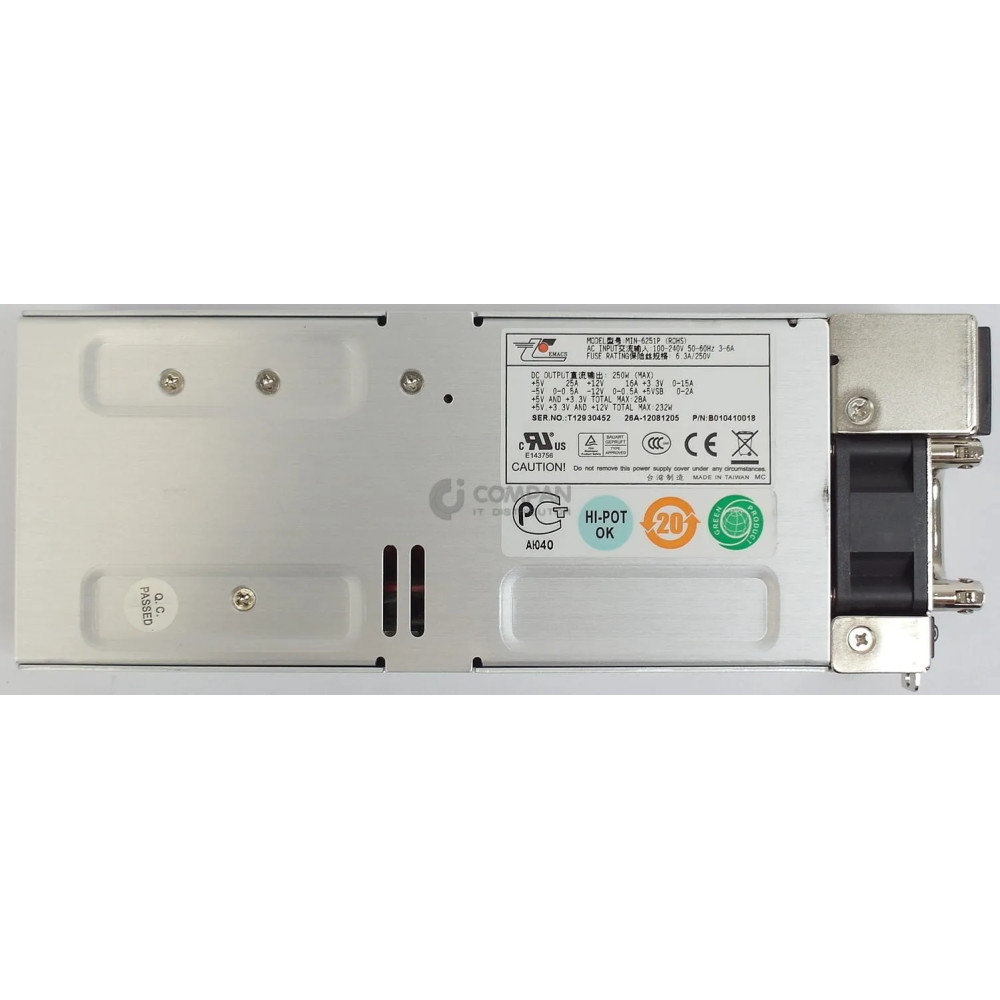 MIN-6251P EMACS 250W POWER SUPPLY FOR NAS SERVER