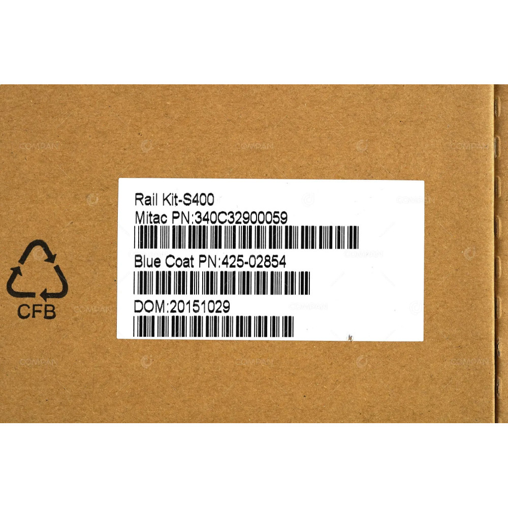 425-02854 BLUE COAT 1U RAIL KIT FOR SG S400 340C32900059