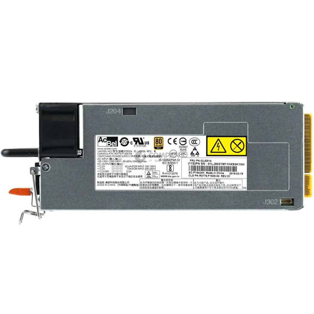 02JE814 IBM 80PLUS GOLD 890W SWITCHING PSU M5 01LJ903, R0776-F1600-04, FS9024