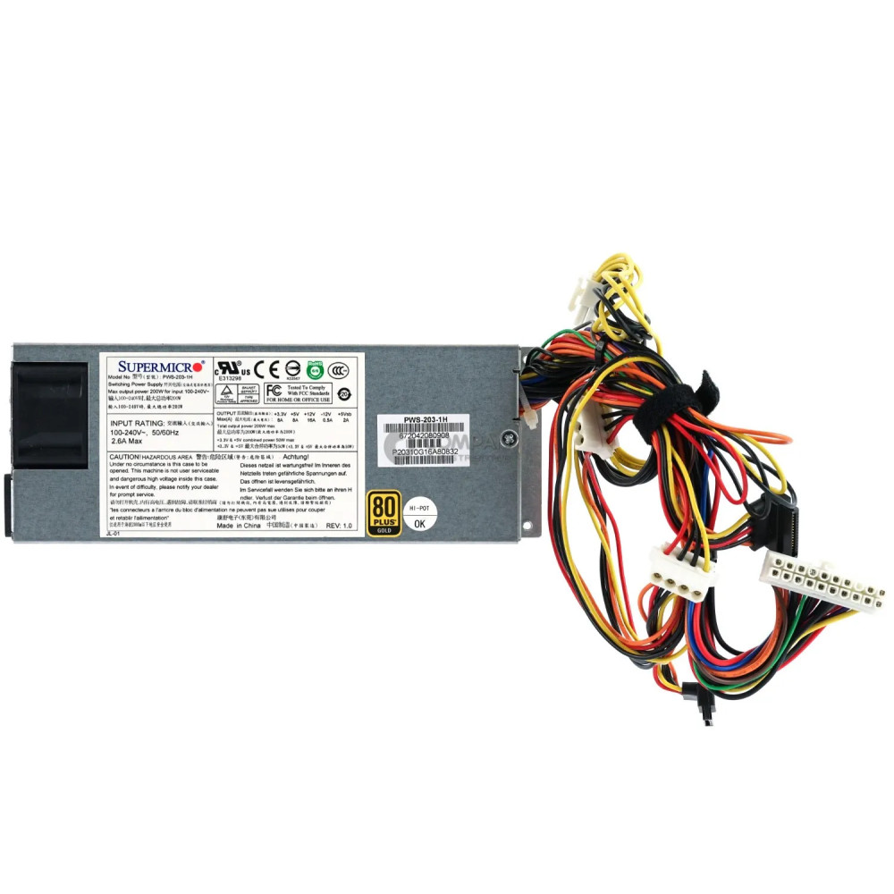PWS-203-1H SUPERMICRO POWER SUPPLY 200W 80PLUS GOLD -