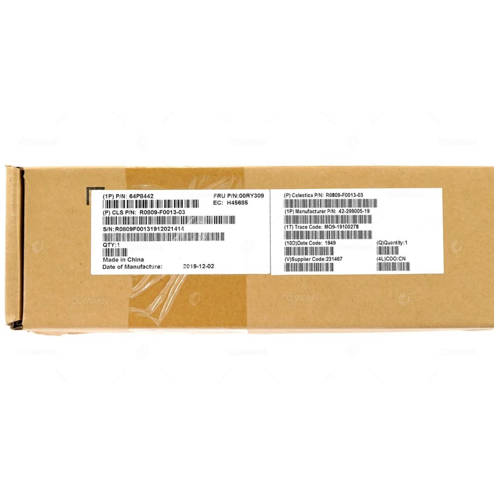 00RY309 NEW IBM RAILS KIT FOR IBM STORWIZE V5000 V7000 G2