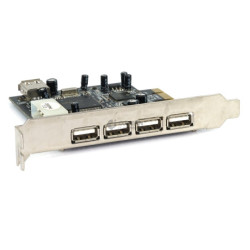 PI40101-7X2A NEC 4+1 PORTS USB 2.0 EXTERNAL PCIE CARD