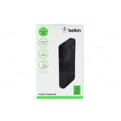 POCKET POWER 15K BELKIN 15,000 MAH BATTERY PACK 2 PORT USB A 1 PORT MICRO-USB POWER BANK. F7U021LBTBLK, 8830BT24371, XU100325-17008A