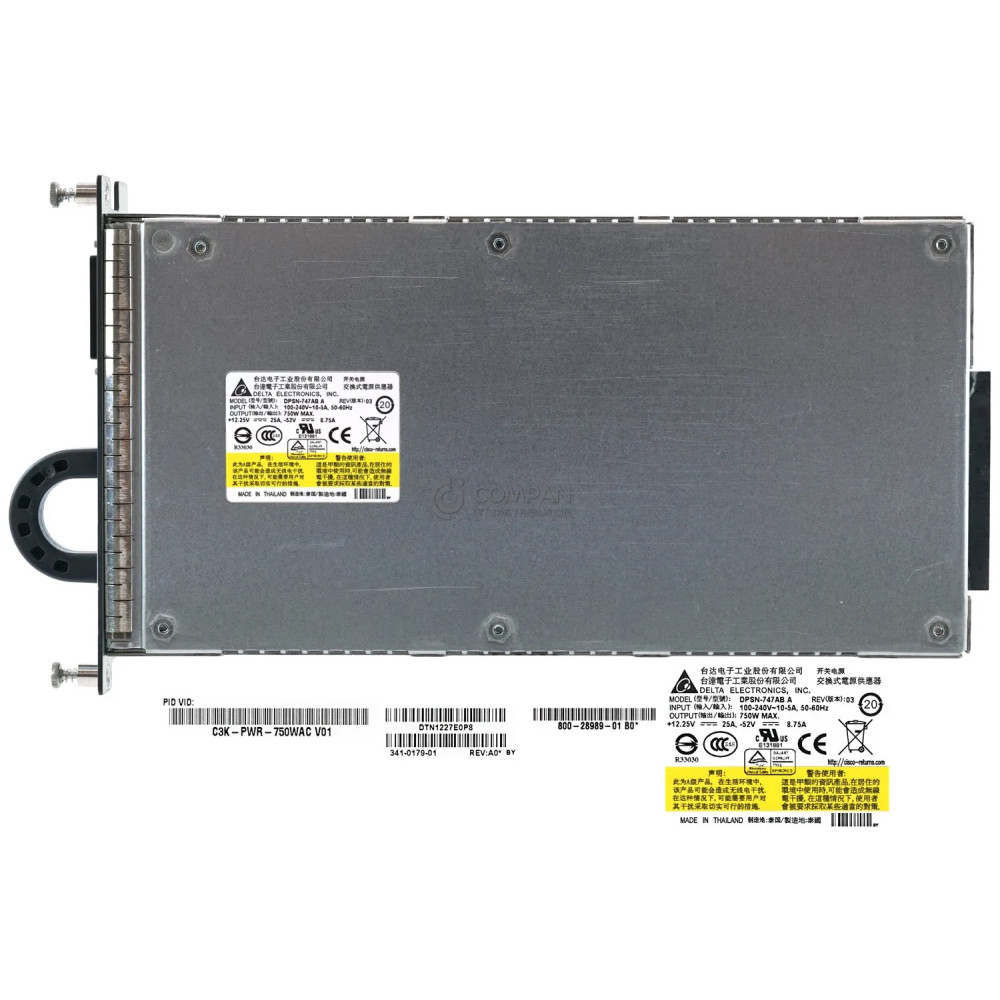 C3K-PWR-750WAC CISCO 750W POWER SUPPLY FOR 2300 POWER SYSTEM 800-28989-01