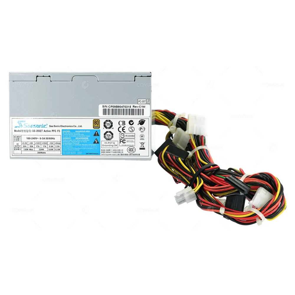 SS-350ET SEASONIC 350W POWER SUPPLY  80 PLUS BRONZE ACTIVE PFC F3 SS-350ET